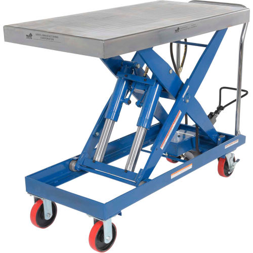 Pneumatic Hydraulic Mobile Scissor Lift Table Air 2000 Lb Cap 985970 Globalindustrial Com Pneumatic Hydraulic Mobile Scissor Lift, Air Lift Table Cart