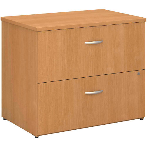 Desks Desk Shell Collections Bush Furniture Lateral File Cabinet 2 Drawer With Single Handle Pulls Light Oak Series C B474115 Globalindustrial Com