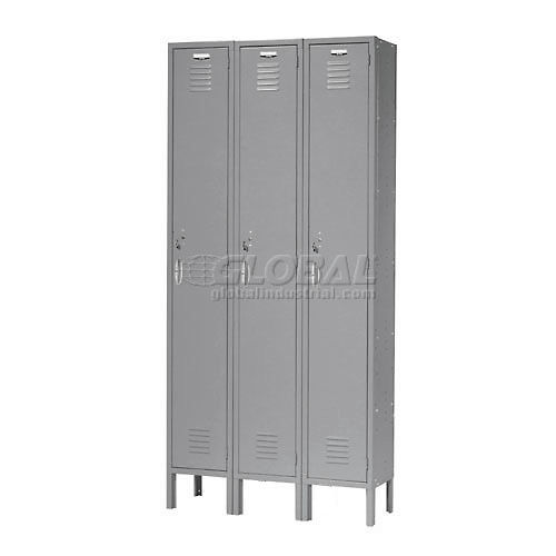72"H without legs Black Triple Stacked Metal Box Lockers 12"W X 15"D X 78"H 