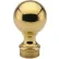 Lavi Industries, Ball Finial, for 2" Tubing, Polished Brass