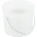2 Gallon Open Head Plastic Pail PAIL-2-PWS with Steel Handle - White