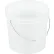 3.5 Gallon Open Head Plastic Pail PAIL-35-PWS with Steel Handle - White