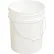 Vestil 5 Gallon Open Head Plastic Pail PAIL-54-PWS with Steel Handle - White