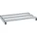 Half Skid Open Deck Pallet, Aluminum, 2-Way Entry, 40" x 24", 4000 Lb Static Capacity