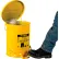 Justrite 6 Gallon Oily Waste Can, Yellow - 09101
