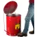Justrite 21 Gallon Oily Waste Can, Red - 09700