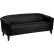 Leather Reception Sofa - Black - Hercules Imperial Series