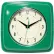 Infinity Instruments 9.5" Wall Clock, Green Retro