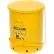 Justrite 21 Gallon Oily Waste Can, Yellow - 09701