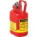 Justrite 14160 1 Gallon Safety Can, Polyethylene, Red
