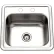 Houzer® 1515-6BS-1 Drop In Stainless Steel 2-Holes Bar/Prep Sink