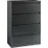 Hirsh Industries® HL1000 Series® 36"W 4 Drawer Lateral File Cabinet, Charcoal