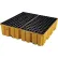 Eagle 1640 4 Drum Spill Containment Pallet - Yellow with Drain