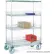 Nexel® 4 Shelf Truck, Chrome, 36"W x 18"D x 81"H, Rubber Plate  Casters, 2 Rigid, 2 Swivel