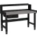 Global Industrial™ 60 x 30 Adj Height Workbench w/Drawer&Riser, Black- Steel Square Edge Top