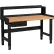 Global Industrial™ 72 x 36 Adj Height Workbench w/Drawer&Riser, Black- Shop Top Safety Edge Top
