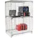 Global Industrial™ 1-Tier 2 Door Wire Mesh Security Locker, 48"Wx24"Dx72"H, Gray, Unassembled
