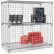 Global Industrial™ 1-Tier 2 Door Wire Mesh Security Locker, 72"Wx24"Dx72"H, Gray, Unassembled