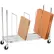 Global Industrial™ Single Level Carton Stand w/ 3 Dividers & Casters, 48"L x 18"W x 38-1/2"H, Chrome