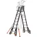 Little Giant Fiberglass Aerial Safety Cage Ladder, 8-14' Type 1AA - 18515-817
