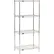 Nexel® 4 Shelf, Chrome Wire Shelving Unit, Starter, 24"W x 14"D x 63"H