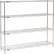 Nexel® 4 Shelf, Chrome Wire Shelving Unit, Starter, 60"W x 12"D x 63"H
