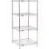 Nexel® 4 Shelf, Chrome Wire Shelving Unit, Starter, 24"W x 24"D x 63"H