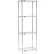 Nexel® 4 Shelf, Chrome Wire Shelving Unit, Starter, 24"W x 14"D x 74"H