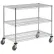 Nexel®, 3 Shelf, Shelf Cart, Chrome, 60"W x 24"D x 40"H, Poly Casters,4 Swivel, 2 Brake