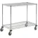 Nexel®, 2 Shelf, Shelf Cart, Chrome, 54"W x 24"D x 40"H, Poly Casters,4 Swivel, 2 Brake