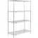 Nexel® 4 Shelf, Poly-Z-Brite® Wire Shelving Unit, Starter, 24"W x 21"D x 74"H