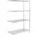 Nexel® 4 Shelf, Poly-Z-Brite® Wire Shelving Unit, Add On, 24"W x 18"D x 74"H