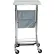 Blickman 2010 Step-On Chrome Hamper with White Poly-Coated Steel Lid