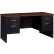 Hirsh Industries® Modular Steel Desk - Double Pedestal - 60 x 30 - Black/Walnut