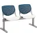 KFI Beam Seating Guest Chairs - 2 Seater - Navy/White