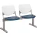 KFI Beam Seating Guest Chairs - 2 Seater - White/Navy