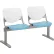 KFI Beam Seating Guest Chairs - 2 Seater - White/Sky Blue