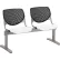 KFI Beam Seating Guest Chairs - 2 Seater - Black/White