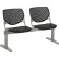 KFI Beam Seating Guest Chairs - 2 Seater - Black