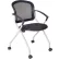 Regency Mesh Back Nesting Chair with Casters - Black