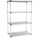 Nexel® 4 Shelf, Stainless Steel Solid Shelving Unit, Starter, 36"W x 24"D x 63"H