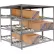 Global Industrial™ Carton Flow Shelving Double Depth 3 LEVEL 96"W x 96"D x 84"H