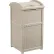 Suncast Plastic Square Trash Can Hideaway, 24 Gallon, Taupe