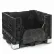 Buckhorn® Plastic Folding Bulk Shipping Container, 48"L x 45"W x 34"H, 2500 lb. Capacity, Black