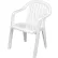 Grosfillex® Resin Lowback Stacking Outdoor Armchair - White - Pkg Qty 4
