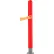 Global Industrial™ Smooth Bollard Post Sleeve 4" HDPE Dome Top, Red