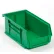 Global Industrial™ Plastic Hang & Stack Bin, 7-3/8"L x 4-1/8"W x 3"H, Green - Pkg Qty 24