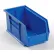 Global Industrial™ Plastic Hang & Stack Bin, 10-7/8"L x 5-1/2"W x 5"H, Blue - Pkg Qty 12