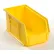 Global Industrial™ Plastic Hang & Stack Bin, 10-7/8"L x 5-1/2"W x 5"H, Yellow - Pkg Qty 12