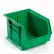 Global Industrial™ Plastic Hang & Stack Bin, 10-3/4"L x 8-1/4"W x 7"H, Green - Pkg Qty 6